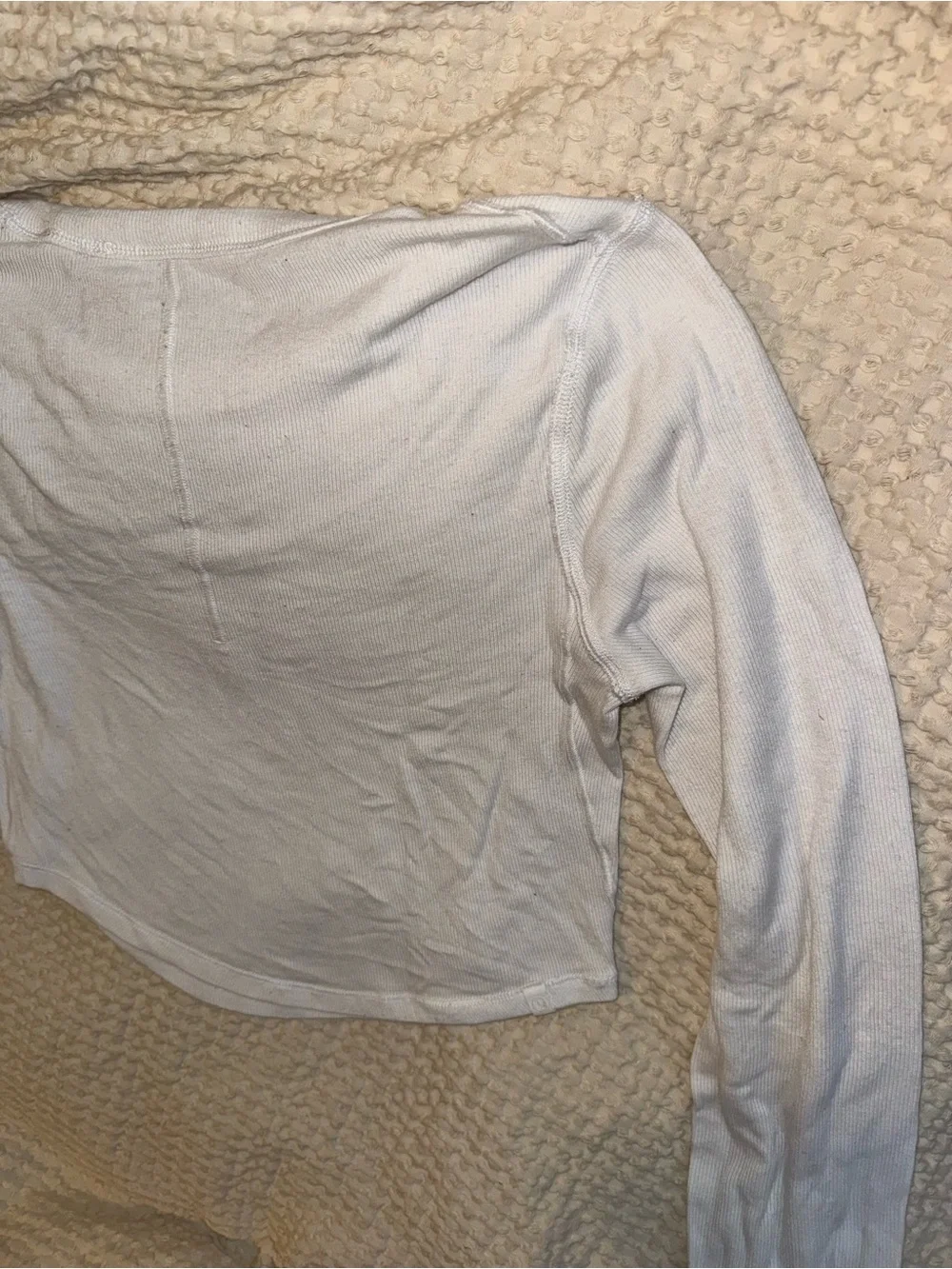 lululemon Hold Tight Cropped Long Sleeve in white, size 4 -